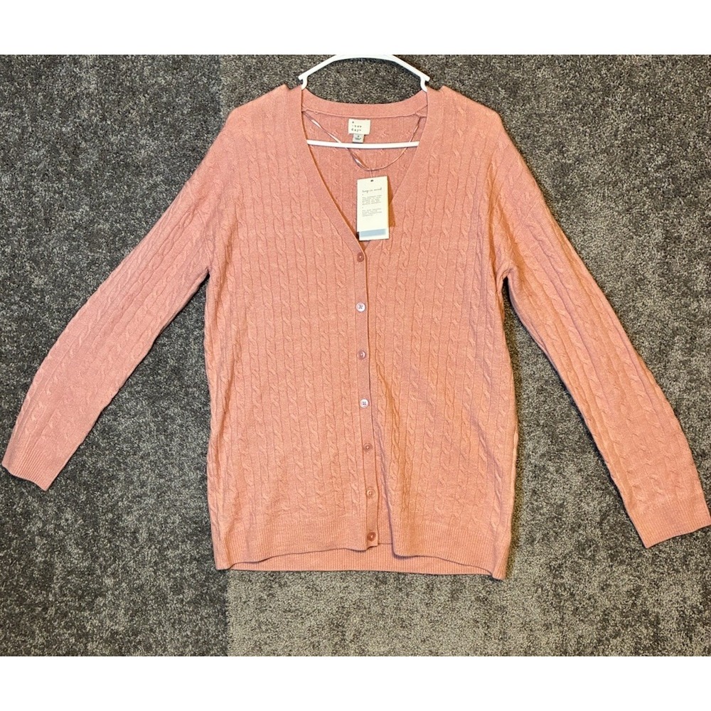 A New Day Women's Pink Cardigan Size Small